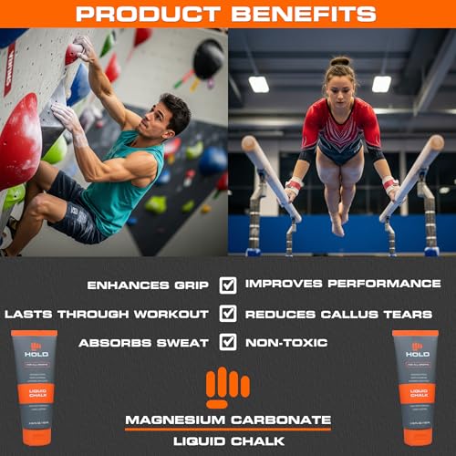 HOLD Liquid Sports Chalk for Climbing, Weightlifting, Gymnastics & Powerlifting – No Additives, Non-Toxic, Sweat-Resistant, Strong Grip Performance - style: Unscented