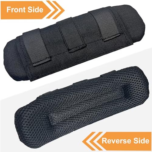 2 Pack Shoulder Strap Pad Backpack Strap Pads Tactical Vest Shoulder Pad Guitar Pad Width Up to 3.1" Compatible with Tactical Vest Tactical Sling Bag - color: Black