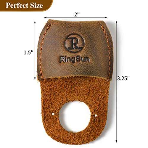 Thumb Guard Wood Carving Tools, Leather Finger Protector, Handmade Carpenter Working Carving Kit Accessories Brown RS40 - color: Brown