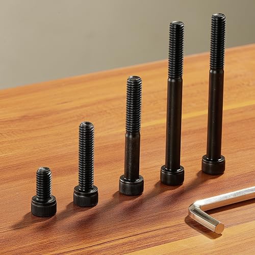 M10-1.5 x 50mm Socket Head Cap Screws, M10x1.5 Bolt, 12.9 Grade Alloy Steel, Allen Socket Drive, Black Oxide Finish, Half Thread, Quantity 10 - size: M10 x 50mm(10PCS)