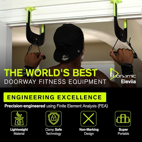 Duonamic Eleviia: Portable Doorway Pull-Up Bar – Lightweight, Travel-Ready, 250 lb Capacity - color: Eleviia