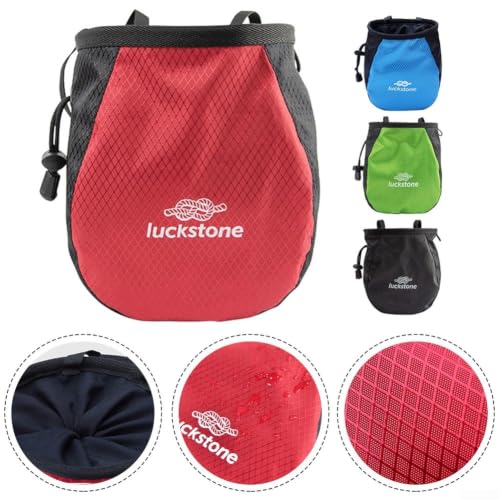 Fleece Lined Climbing Chalk Bag With Adjustable Waist Belt For Rock Climbing Weightlifting(Blue) - color: Blue
