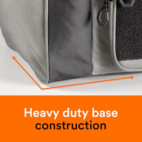 Fitdom 130L 36" Extra Large Sports Gym Equipment Travel Duffle Bag | Heavy Duty, Adjustable Shoulder Strap, 7 Compartments, Perfect for Soccer Baseball Basketball Hockey Football, Team Coaches - color: Silver Grey