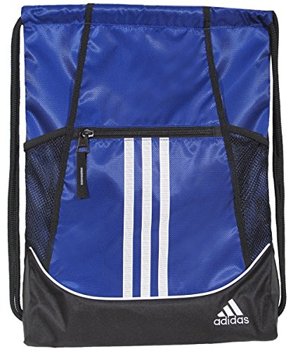 adidas Alliance Sackpack – Drawstring Backpack for Sports, Small Gym Bag, Team Royal Blue/2, OSFA - color: Team Royal Blue/2