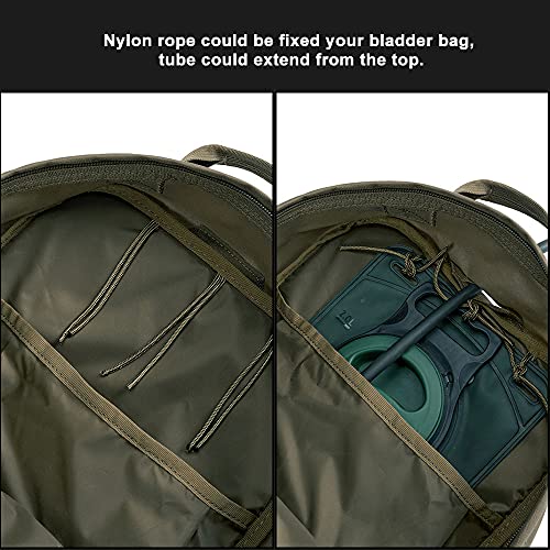 EXCELLENT ELITE SPANKER Outdoor Hydration Backpack Bundle Packs Water Bladder Carrier for 3L Water Bladder - color: Ranger Green