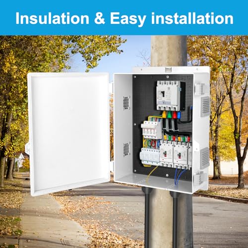 Electrical Junction Box, Outdoor Water Resistant Nema Enclosure, Ventilated ABS Plastic WiFi Project Box with Internal Mounting Panel & Hinged Cover 15.7" Lx 11" Wx 4.1" H - size: 15.7"L x 11"Wx 4.1"H