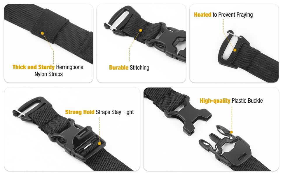 Tactical MOLLE/PALS Backpack Attachment Straps - Adjustable G-Hook Tie Downs, Non-Slip Cam Buckle, for Rucking, Hunting, Hiking, Camping, Tripod & Sleeping Gear (7.5-22 in) (Army Green, 2-Pack) - size: 2-Pack, style: Army Green