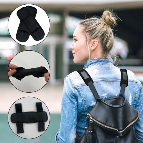 2 PCS Soft Shoulder Strap Pad, Ultra Comfortable Shoulder Pads for Bag Straps,Breathable & Durable Backpack Strap Pads (Black)