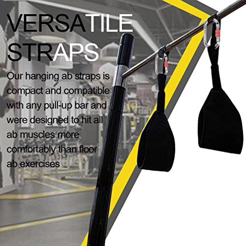 Hanging Ab Straps with Quick Locks, 1 Pair Gym Sling Straps | for Pull Up Bar, Core & Abdominal Workouts