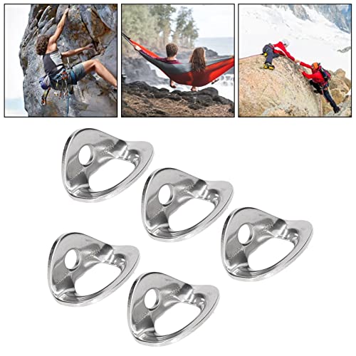 OUKENS Climbing Hanger, Climbing Anchor 316 Stainless Steel Climbing Hanger, Bolting Hanger Rock Climbing Anchor Climbing Bolting Hanger for Rappelling Aerial Work (5pcs Climbing Hanger)