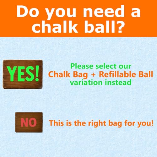 Chalk Bag + Ball for Rock Climbing, Bouldering, Top Rope | Climb On - style: Chalk Bag (Orange)
