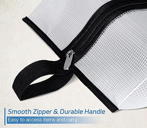 MISSLO Waterproof Shoe Bags for Travel 4 Pack XX-Large Shoe Storage Bag Clear Sneaker Pouch Portable Boots Organizer with Sturdy Zipper for Men & Women