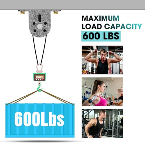 Cable Rope Bearing Pulley Wheel, Wall-Mounted Fixed Pulley Weight System for Home Gym, Weightlifting, DIY Fitness Equipment, Ceiling Mount Accessories - color: Grey-1pc