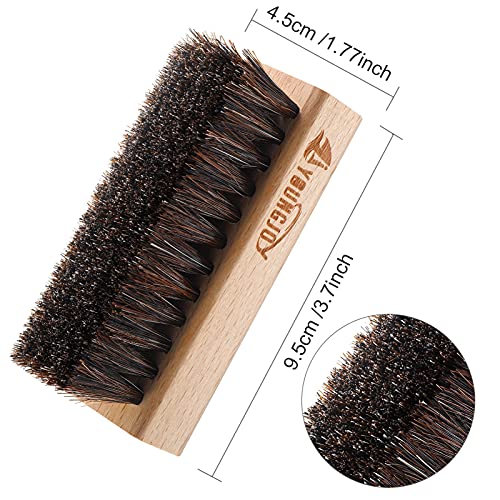 YoungJoy Sneaker Cleaning Brush Shoes Shine Dauber Nylon/Horsehair/Boar Cleaner Brushes Crepe Applicators(Horsehair bristle) - style: Horsehair Bristle