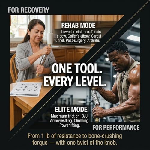GRIPZILLA Tornado (2026 Steel Build) – Multi-Axis Forearm & Wrist Strengthener | Adjustable Grip Trainer & Forearm Exerciser for Tennis Elbow, Wrist Pain Relief, Climbing, BJJ, Armwrestling & Rehab