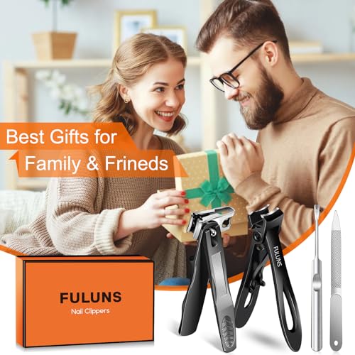 Nail Clippers for Men Thick Nails, Toenail Clippers for Thick Toenails with 16mm Wide Jaw Opening, 360 Degree Rotary Fingernail Clippers Nail Cutter Set for Seniors Long Handle Gifts for Men Women - style: 360 Degree Rotary Clippers Set