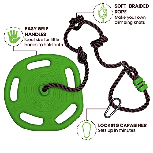 Swurfer Disco Tree Swing - Swing Sets for Backyard, Outdoor Swing, Swingset Outdoor for Kids, Easy Installation, Heavy Duty, Adjustable Climbing Rope, Weather Resistant - style: Disc Tree Ring – Disc Swing