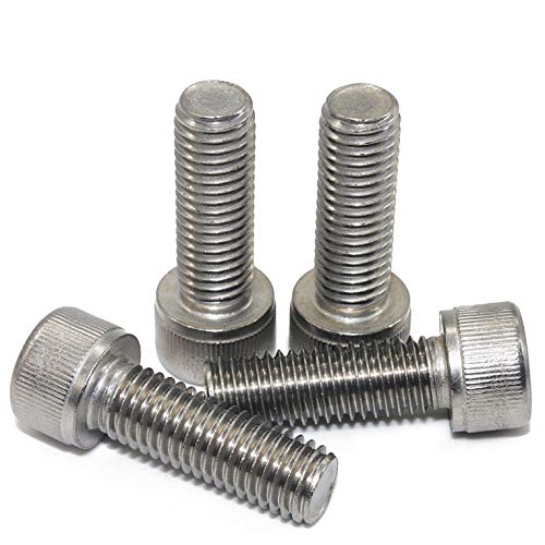 Fullerkreg M6-1.0 x 20MM Socket Head Cap Screws, Allen Socket Drive, Din 912, AISI 304 Stainless Steel (18-8), Full Thread, Bright Finish, Machine Thread, Quantity 20 - size: M6-1.0 x 20MM