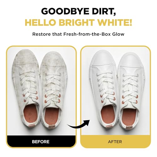 Gold Standard Shoe Cleaning Kit for White Sneakers & Tennis Shoes | Sneaker Cleaning Kit, Removes Dirt & Stains from Leather, Canvas & Mesh - style: Shoe Cleaner Kit
