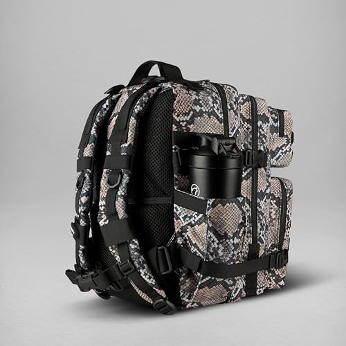 WOLFpak 35L Athletic Gym Backpack - Durable 1000D Waterproof Oxford Material with MOLLE Webbing, Laptop Pocket - color: Python