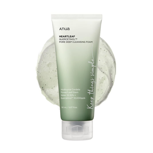 Anua Heartleaf Quercetinol Pore Deep Cleansing Foam, 5.07 Fl Oz (150 Ml)