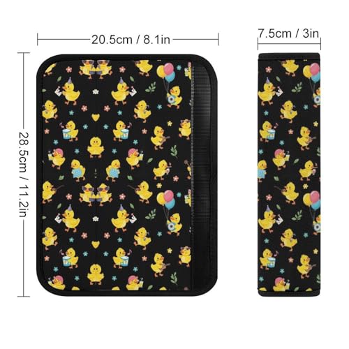 Universal Fit Seat Belt Shoulder Pad for Adult Use, Most Cars, 2 Pack Black Yellow Duck Harness Pads Strap Pressure Relief - color: Pattern 362
