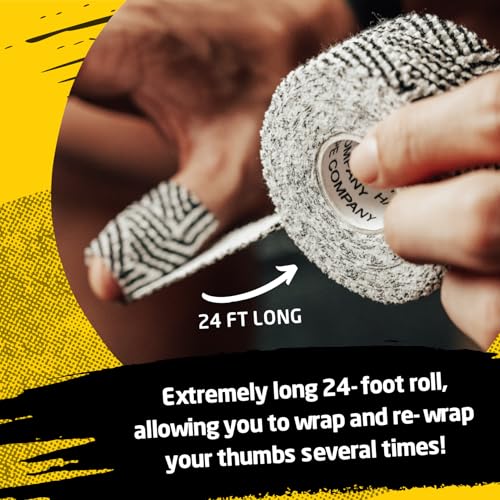 Gym & Hook Grip Tape - Thumb & Finger Protection - for Cross Training, Weightlifting, Gymnastics & More - Stretchy Adhesive Athletic Weightlifting Tape - 24 ft Long 3 Pack - color: Zebra