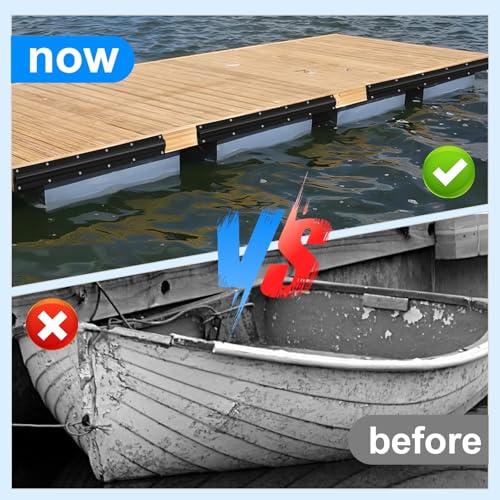 5 Pack Dock Edging Side Gard 10 Feet Dock Guard Straight Angle Dock Protector Rub Rail with Heavy Wall Sections for Greater Protection – Commercial Grade Double Molded Material (Black) - color: 10 Feet Black, style: Straight angle 5pack
