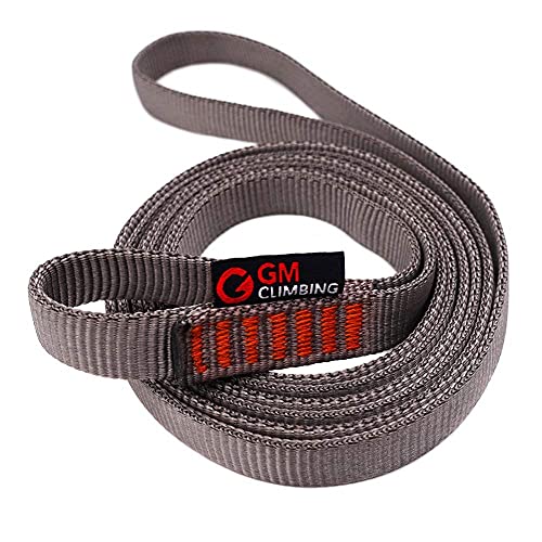 GM CLIMBING 16mm Nylon Sling Runner 22kN / 4950lbf CE UIAA Certified - color: Gray, size: 120cm / 48inch | Pack of 3