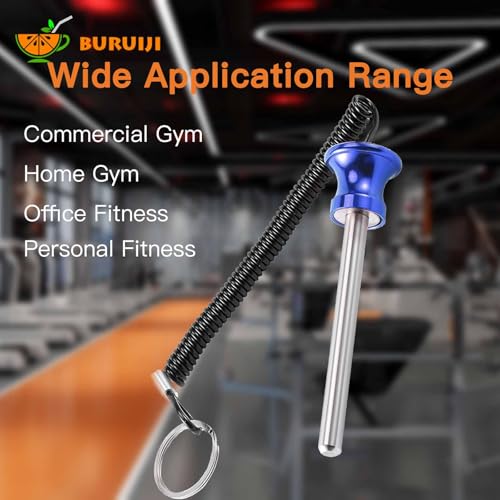 Universal Magnetic Weight Stack Pin with Pull Rope - Gym Pin for Weight Stack Machines | Commercial & Home Gym Accessories | Replacement Weight Pins for Strength Training Equipment - color: Blue