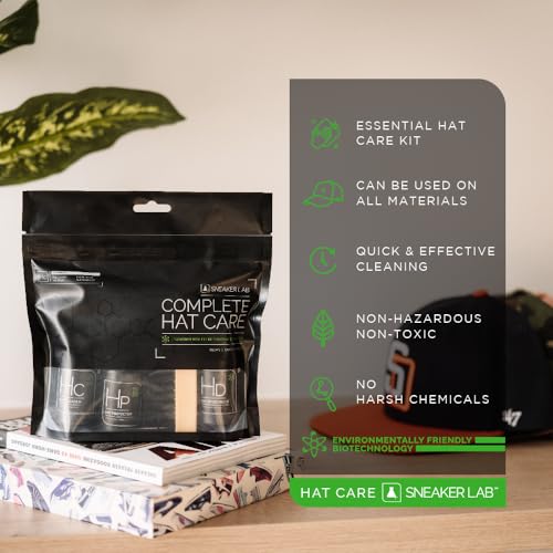 SNEAKER LAB Environmentally Friendly Hat Cleaner - Safe To Use On Most Materials - color: Black Kit