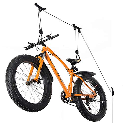 Wallmaster Ceiling Bike Mount Hanger, Bike Ceiling Lift Hoist, Bike Pulley System for Garage, Indoor Bicycle Hooks, 1 pack - size: 1Pack