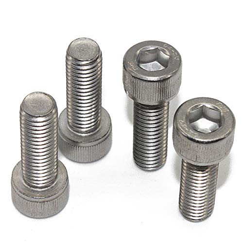 Fullerkreg M6-1.0 x 25MM Socket Head Cap Screws, Allen Socket Drive, Din 912, AISI 304 Stainless Steel (18-8), Full Thread, Bright Finish, Machine Thread, Quantity 20 - size: M6-1.0 x 25MM