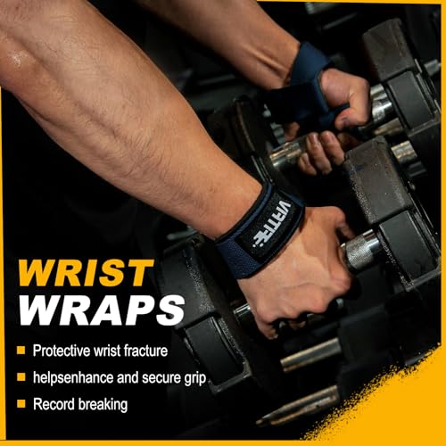 Lifting Straps for Weightlifting, Lifting Wrist Straps for Gym Strength Training, Neoprene-padded Wrist Cushion - Men & Women - color: Blue