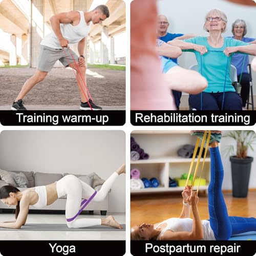 Pull Up Assistance Bands,5-Level Resistance Bands Set,Exercise Bands,Pull Up Bands for Full-Body Training, Fitness, Physical Therapy, Stretch Workout Bands at Home, Gym.