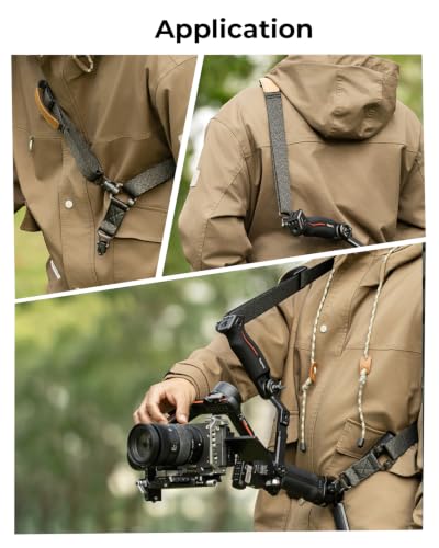 SmallRig Weight-Reducing Shoulder Strap Compatible with Sling Handle for DJI, Gimbal Belt with Upgraded QD Buckles for RS 4 / RS 4 Pro/RS 4 Mini/RS 3 / RS 3 Pro/RS 3 Mini/RS 2 - Black - style: Gimbal Handle Strap(Black)