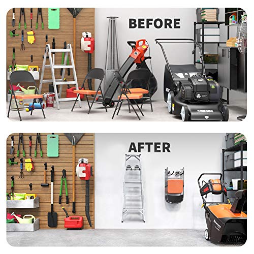 TORACK Garage Hooks Tool Organizer, 4 Pack Heavy Duty Steel 12" Wave Hooks, Wall Mount Garage Storage Utility Hook for Car Tires, Ladder, Chairs, Power Tools, Garden Tools - size: 4-Pack 12" Wave Hooks