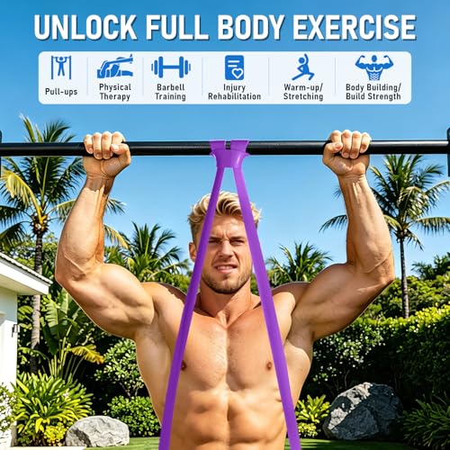 Resistance Bands, 5 Levels Pull Up Assistance Band Set with Door Anchor, Resistance Band for Working Out Fitness Training Physical Therapy, Exercise Bands for Men Women