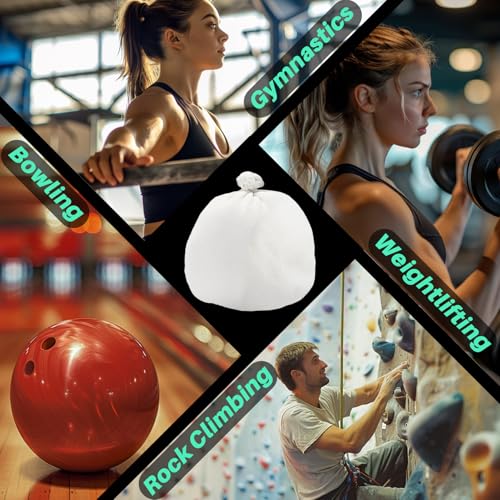 RAINFLOW 2PCS Chalk Balls - Climbing Grip Lifting Chalk for Gymnastics | Gym Chalk, Magnesium Hand Chalk for Weightlifting, Rock Climbing, Bouldering, Lifting, Workout, Gym Bars & Sports Training - style: 2PCS Chalk Ball
