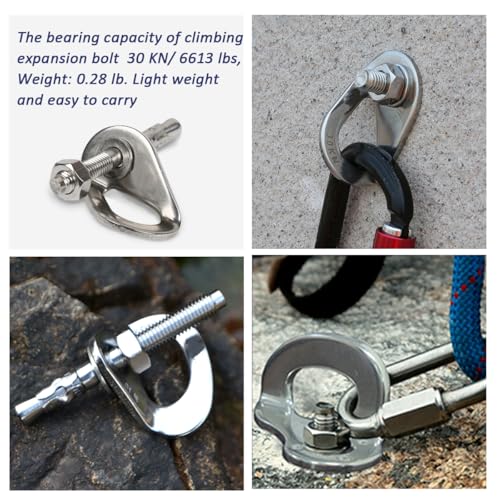 304 Stainless Steel Climbing Bolt Kit, Heavy-Duty Climbing Holds Hanger 1/2"-for Outdoor Climbing Walls, Bouldering Gyms, and DIY Home Training Setups (6 Sets) - color: 6 sets