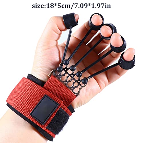 Finger Stretcher Exerciser 60LB Finger Extensor Trainer Finger Resistance Band Finger Strengthener for Hand Red 18x5 cm