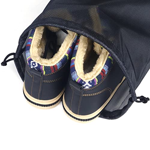 Gloppie Shoe Bags for Travel, (4-Pack) Shoe Storage Bag with Drawstring, Packing Organizer for Sneakers, Gym, Luggage, Closet, Weekender Overnight Travel Essentials - style: 4-pack