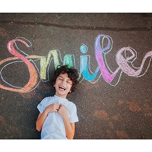 Keebor Washable Jumbo Sidewalk Chalk, 54 Pcs, 8 Colors | Outdoor Chalk for Sidewalk, Playground, Chalkboard & Blackboard Painting
