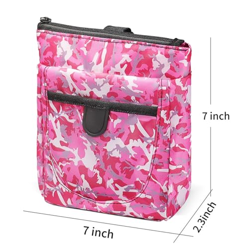 Drfeify Chalk Bag for Rock Climbing, Large Capacity Gym Chalk Bag with Adjustable Waist Belt & Zippered Pocket for Bouldering Weightlifting