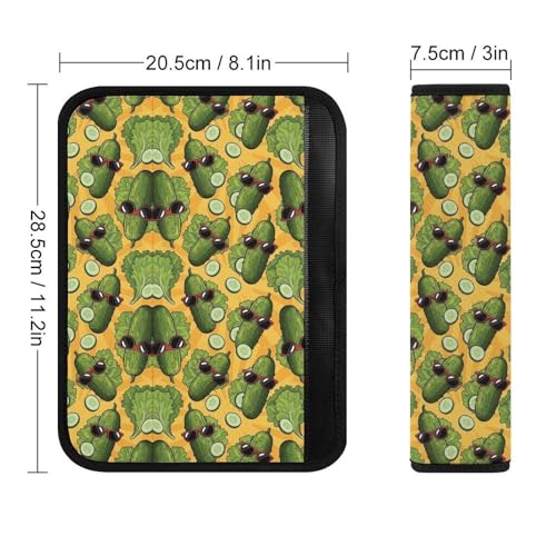 Soft Padded Seat Belt Shoulder Pad for Elderly Support, Stroller Pushchair High Chair, 2 Pack Funny Pickles Dill Shoulder Harness Cover Neck and Shoulder Support - color: Pattern 610
