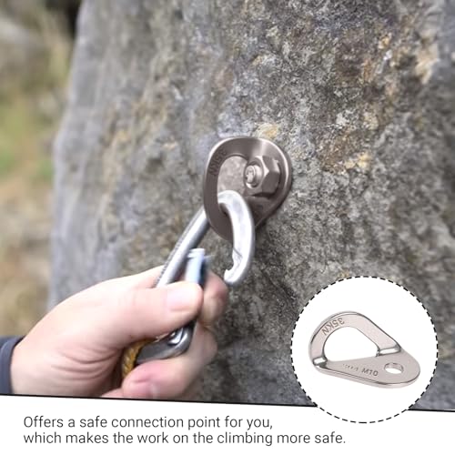 Climbing Bolt Hanger - Stainless Steel Rock Climbing Anchor Bolt Outdoor Gear Rescue Hammock Installation, Fits for Bolt, 2PCS - size: 35KN, style: M10