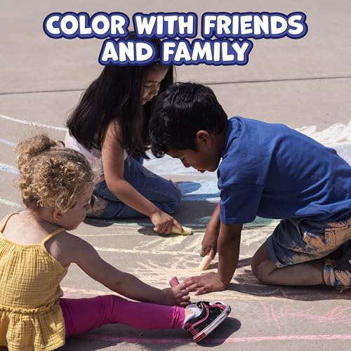 READY 2 LEARN Jumbo Sidewalk Chalk, Set of 20, 9 Colors | Washable and Non-Toxic, Bulk Sidewalk Chalk for Kids