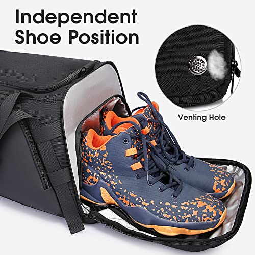 BANGE Gym Sports Duffel Backpack for Man & Women… - color: Black