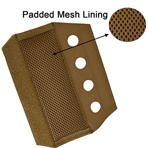 2 Pack Vest Shoulder Pads Fit 2" Shoulder Strap Comfort Soft Cushion Strap Pads Shoulder Strap pad Mesh Padded Lightweight for FCPC JPC Vests Sling Bags - color: Coyote Brown