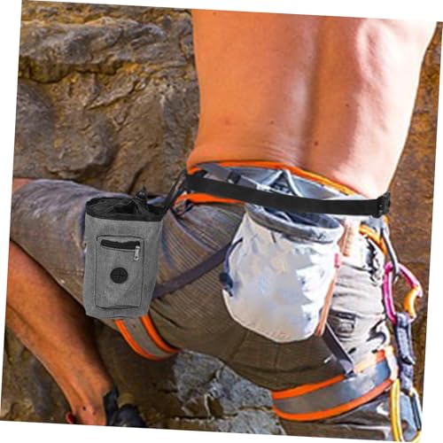 Happyyami Chalk Bag for Rock Climbing Waterproof Container with Zipper Storage Pocket for Bouldering Weightlifting and Gym Use